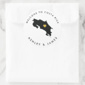 Étiquette de bienvenue Mariage Costa Rica, Noir d' (Sac)