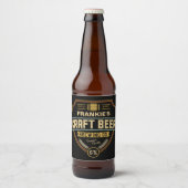 Étiquette de bière artisanale personnalisée Bar de (Devant)