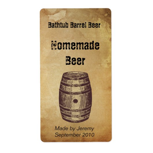 Étiquette de bière barrel (Devant)
