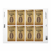 Étiquette de bière barrel (Feuille entière)