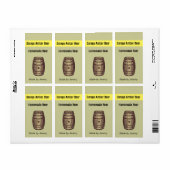 Étiquette de bière barrel (Feuille entière)
