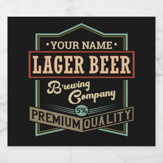 Étiquette de bière blonde personnalisée Brasserie (Étiquettes simples)