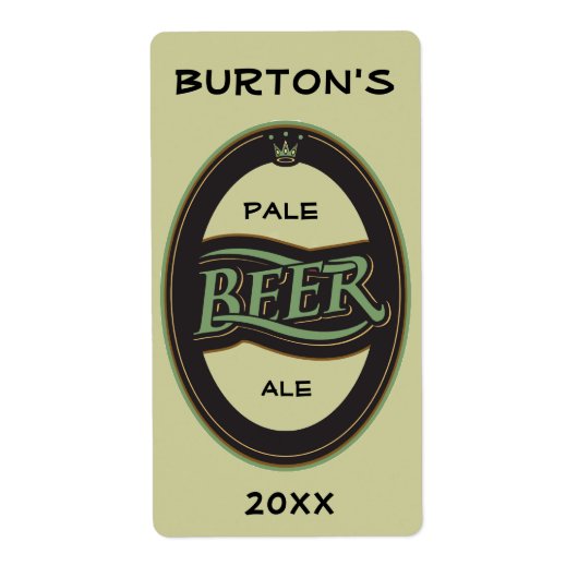 Étiquette de bière brassée (Devant)