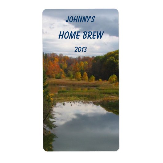 Étiquette de bière du lac d'automne (Devant)