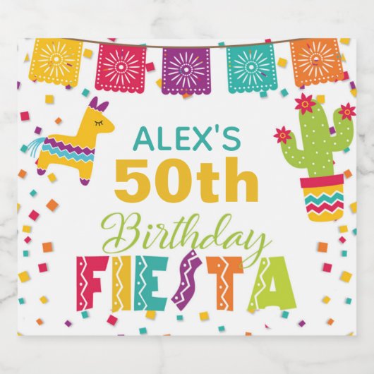 Étiquette de bière Fiesta Blanche - Personnaliser  (Étiquettes simples)