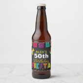 Étiquette de bière Fiesta - Personnaliser Nom/Anné (Devant)