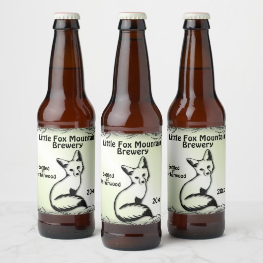 Étiquette de bière Green Fox (Bouteilles)