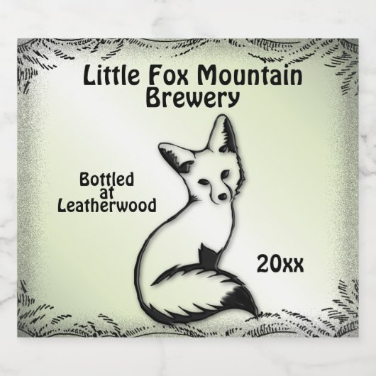 Étiquette de bière Green Fox (Étiquettes simples)