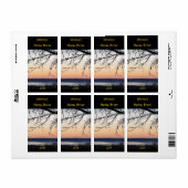 Étiquette de bière Lake Sunset (Feuille entière)