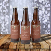 Étiquette de bière Mariage en terre cuite personna