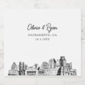 Étiquette de bière personnalisée des monuments de  (Étiquettes simples)