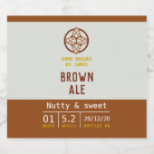 Étiquette de bière pour bouteille Brown Ale (Étiquettes simples)