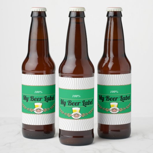 Étiquette de bière verte Top Shelf (Bouteilles)