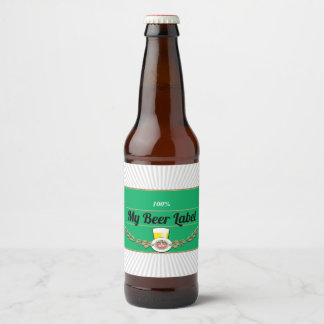 Étiquette de bière verte Top Shelf