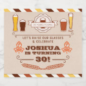 Étiquette de bières d'anniversaire (Étiquettes simples)