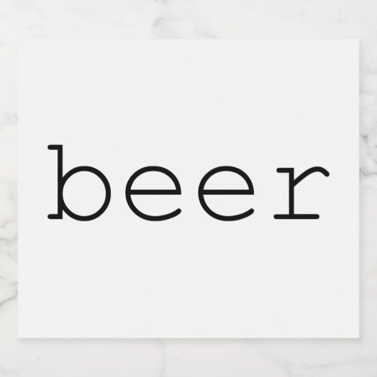 Étiquette de bières de base - Blanc (Étiquettes simples)