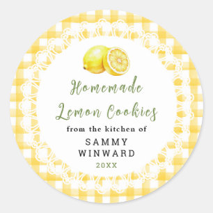 Étiquette de Biscuit au Citron Maison