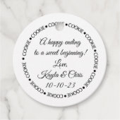 Étiquette de biscuit de mariage, Étiquettes de fin (Devant)