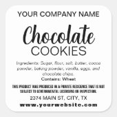 Étiquette de biscuits au chocolat (ou toute autre (Devant)