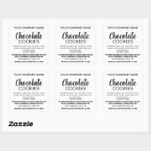 Étiquette de biscuits au chocolat (ou toute autre (Feuille)