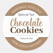 Étiquette de biscuits au chocolat (ou toute autre (Devant)