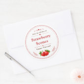 Étiquette de biscuits aux fraises faits maison (Enveloppe)