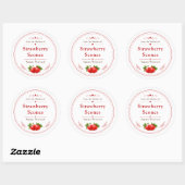 Étiquette de biscuits aux fraises faits maison (Feuille)