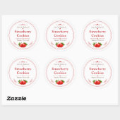 Étiquette de biscuits aux fraises faits maison (Feuille)