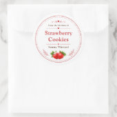 Étiquette de biscuits aux fraises faits maison (Sac)