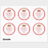 Étiquette de biscuits aux fraises faits maison (Feuille)