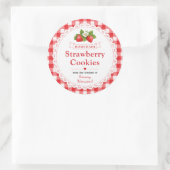 Étiquette de biscuits aux fraises faits maison (Sac)