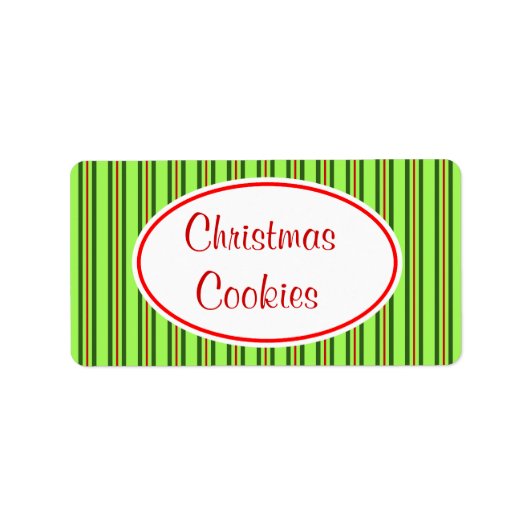 Étiquette de biscuits de Noël (Devant)