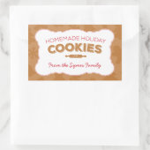 Étiquette de biscuits de vacances (Sac)