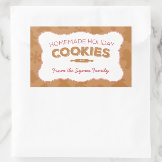 Étiquette de biscuits de vacances (Sac)