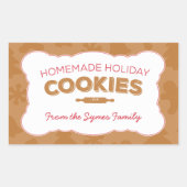 Étiquette de biscuits de vacances (Devant)