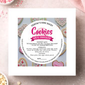 Étiquette de biscuits rose tendance Emballage de b