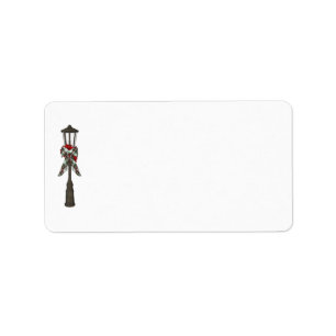 Étiquette de blanc d'adresse de courrier de lampe