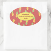 Étiquette de bocal à ananas maison Rhubarb Jam Can (Sac)