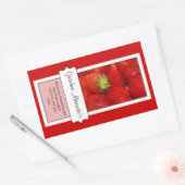 Étiquette de bocal à canne personnalisé, fraise pe (Enveloppe)