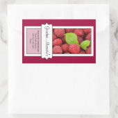 Étiquette de bocal à canne personnalisé, framboise (Sac)