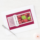 Étiquette de bocal à canne personnalisé, framboise (Enveloppe)