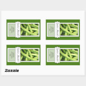 Étiquette de bocal à canne personnalisé, haricots  (Feuille)