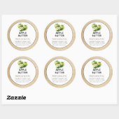 Étiquette de bocal à la pomme ou à la gelée (Feuille)