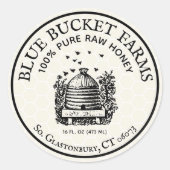 Étiquette de bocal à miel fait maison (Devant)