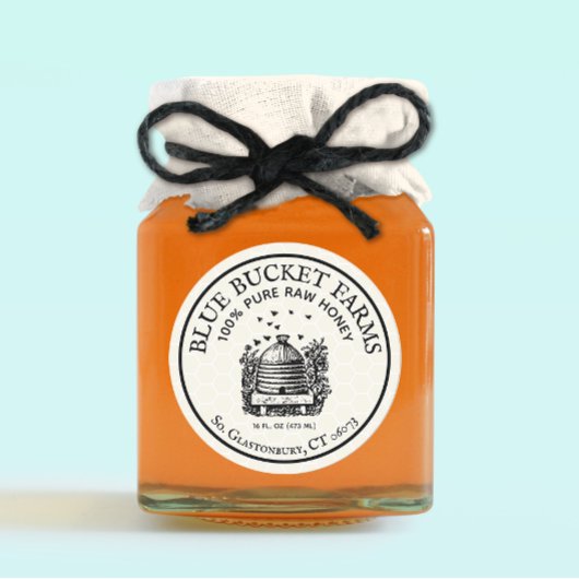 Étiquette de bocal à miel fait maison