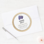 Étiquette de bocal à soupe de raisin ou de gelée (Enveloppe)