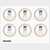 Étiquette de bocal à soupe de raisin ou de gelée (Feuille)