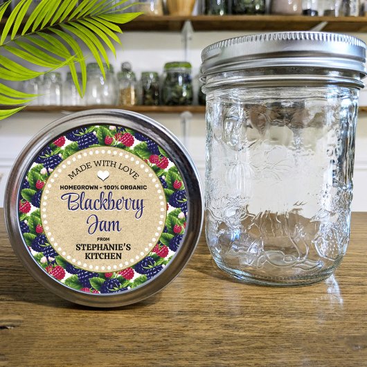 Étiquette de bocal Blackberry Canning
