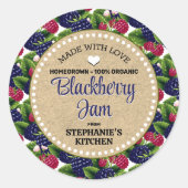 Étiquette de bocal Blackberry Canning (Devant)