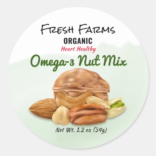 Étiquette de bocal de canne à nuits mixtes (Devant)